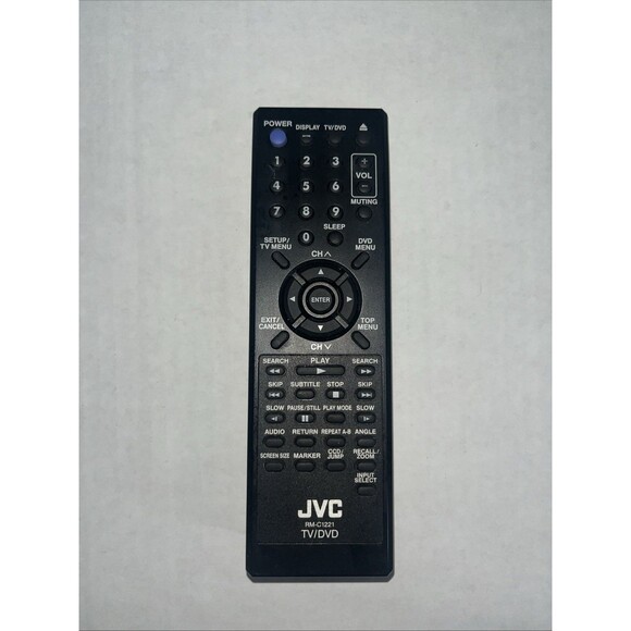 Genuine JVC RM-C1221 Remote LT19DM21 LT19DE62 LT22DM21 LT32DE37 LT24DE37 Tested - Picture 1 of 4